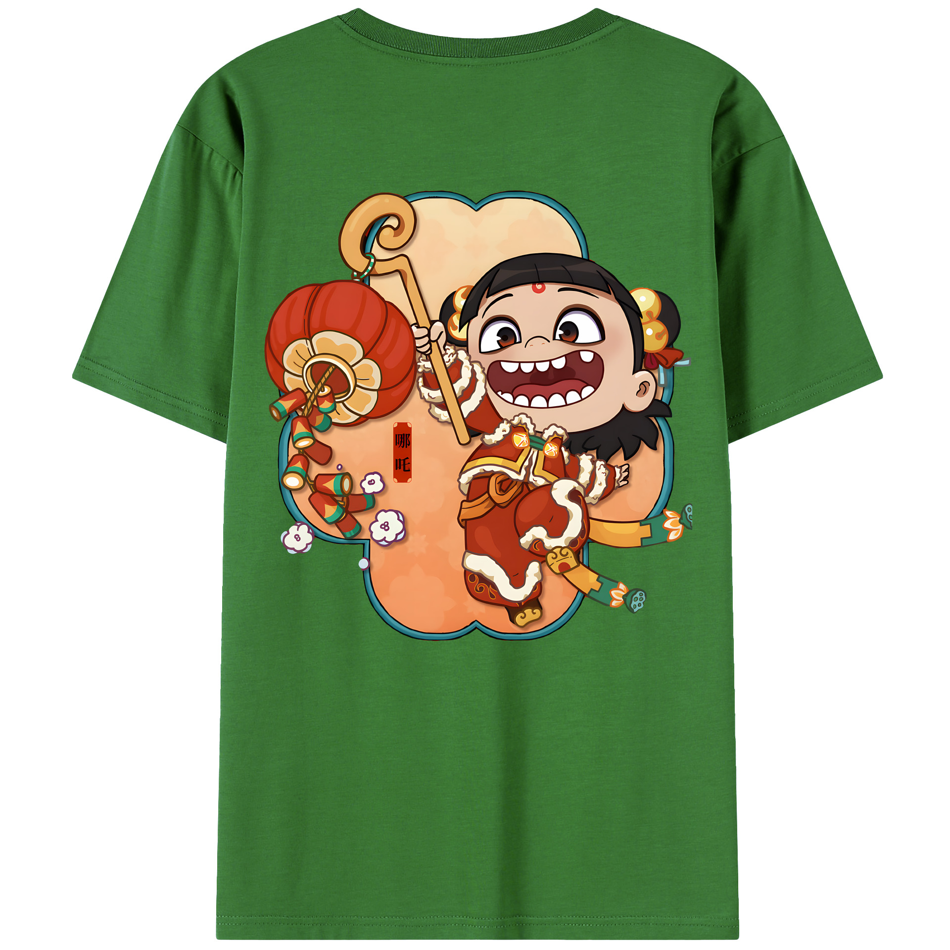 （画像用） Ne Zha 2 ナタ 魔童の大暴れ レディース半袖Tシャツ(バックプリント)